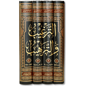 صورة غلاف كتاب الترغيب والترهيب للإمام الحافظ المنذري، يجمع الأحاديث الواردة في فضائل الأعمال والترغيب فيها، والأحاديث المتعلقة بالتحذير من المعاصي والترهيب منها